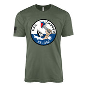 USS Chopper (SS-342) Balao-Class Submarine T-Shirt - Military Green