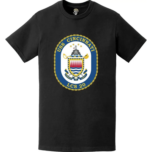 USS Cincinnati (LCS-20) Ship's Crest Logo Emblem T-Shirt Tactically Acquired   