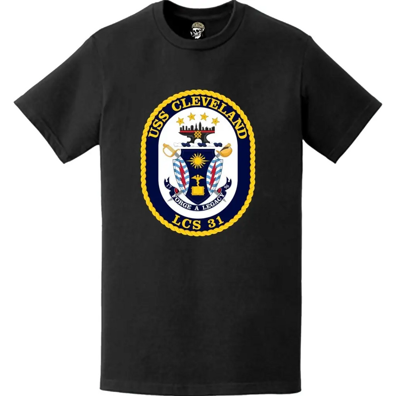 USS Cleveland (LCS-31) Ship's Crest Logo Emblem T-Shirt