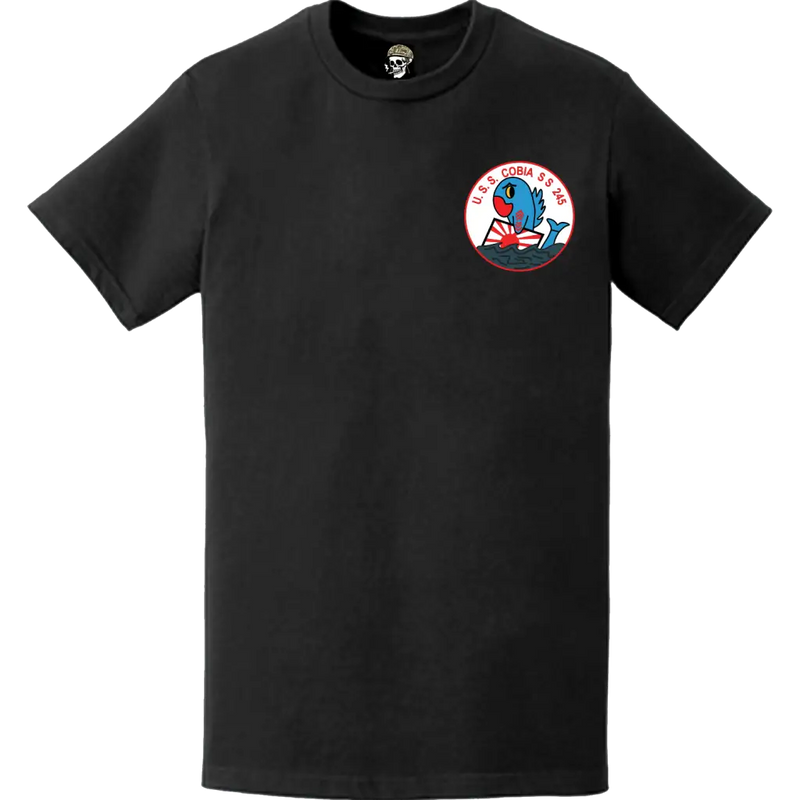 USS Cobia (SS-245) Submarine Left Chest Logo Emblem T-Shirt