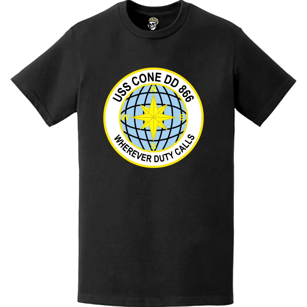 USS Cone (DD-866) Ship's Crest Logo T-Shirt Tactically Acquired   
