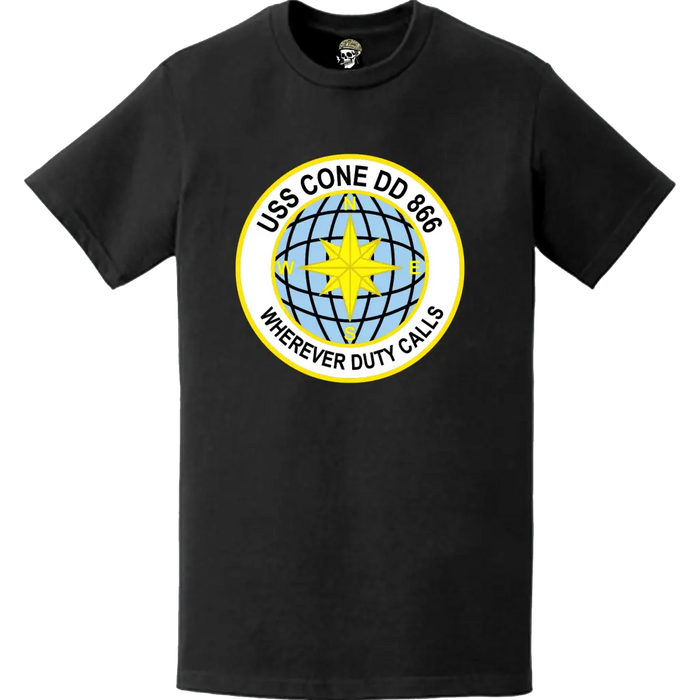 USS Cone (DD-866) Ship's Crest Logo T-Shirt Tactically Acquired   