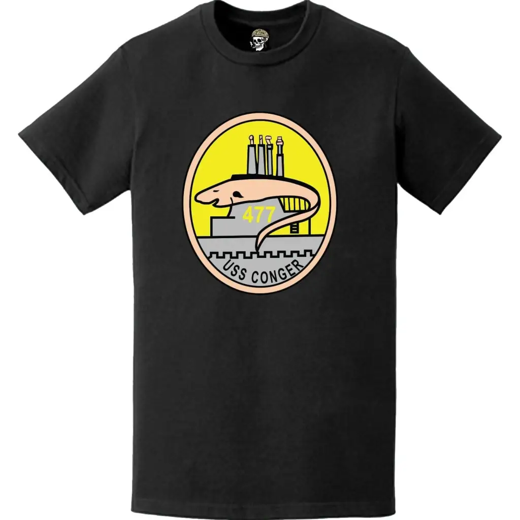 USS Conger (SS-477) Submarine Logo Emblem Crest T-Shirt Tactically Acquired   