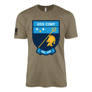 USS Cony (DD-508) Fletcher-Class Destroyer T-Shirt - Coyote Brown