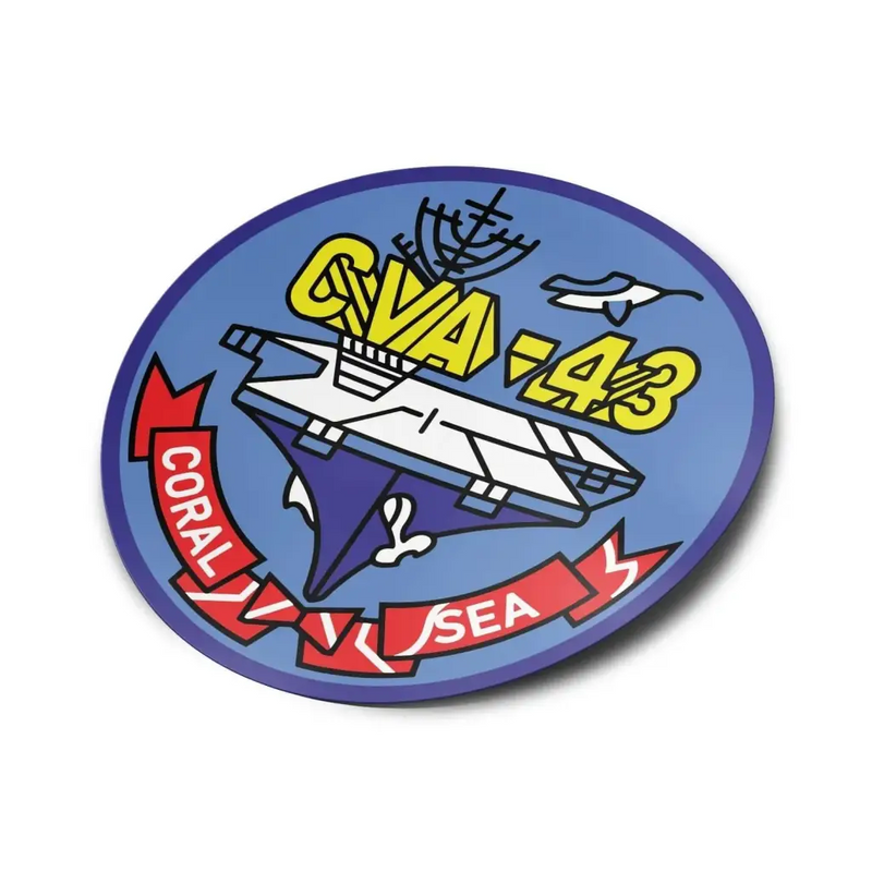 USS Coral Sea (CVA-43) Die-Cut Vinyl Sticker Decal
