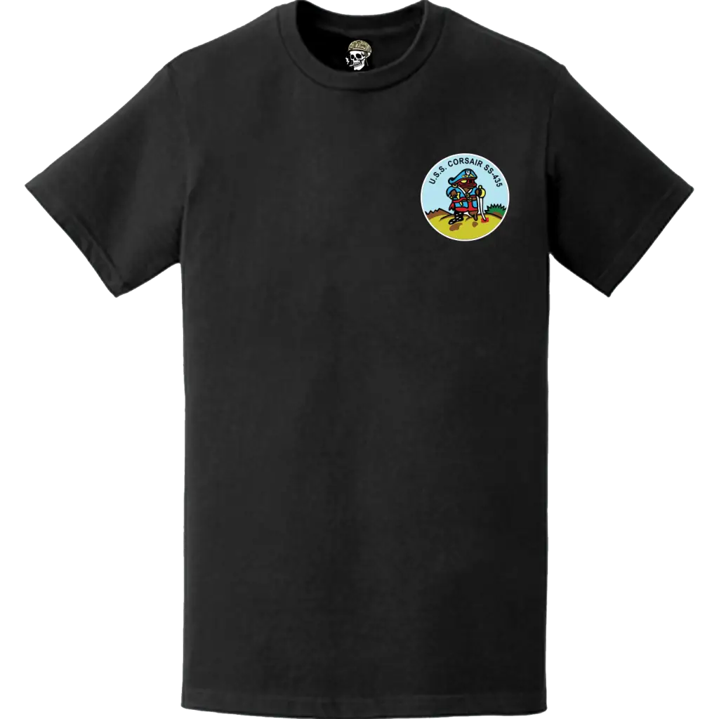 USS Corsair (SS-435) Submarine Left Chest Logo Emblem T-Shirt Tactically Acquired   