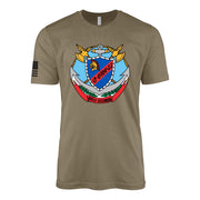 USS Cowell (DD-547) Fletcher-Class Destroyer T-Shirt - Coyote Brown