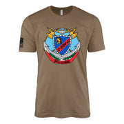 USS Cowell (DD-547) Fletcher-Class Destroyer T-Shirt - Woodland Brown
