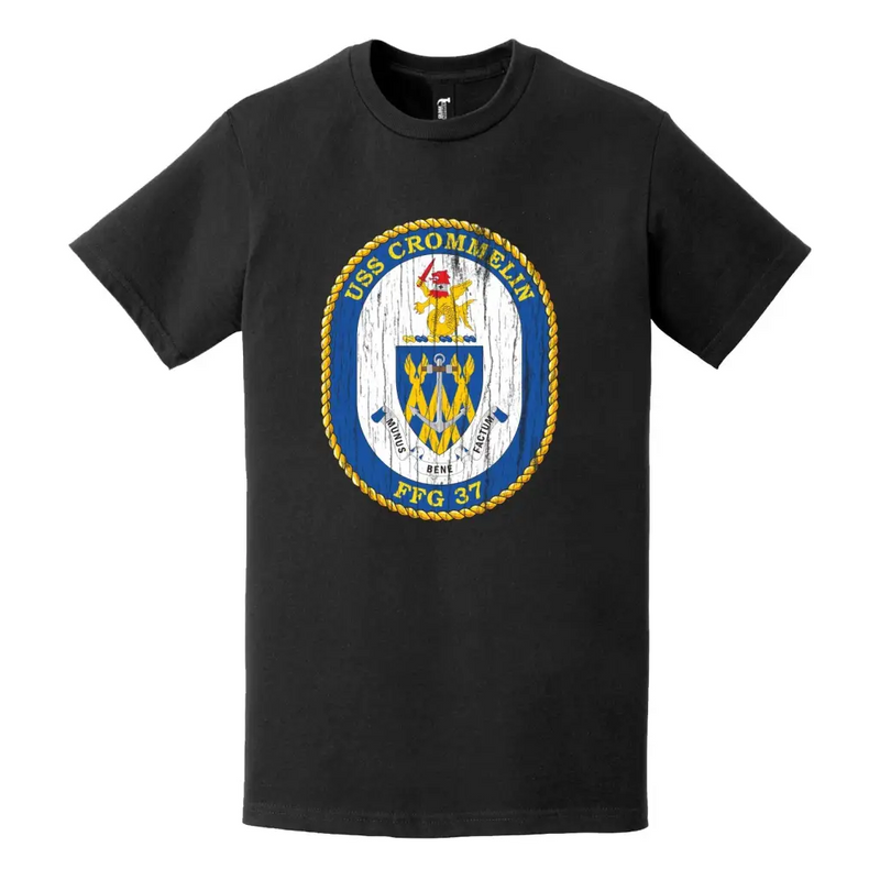 USS Crommelin (FFG-37) Logo Distressed T-Shirt