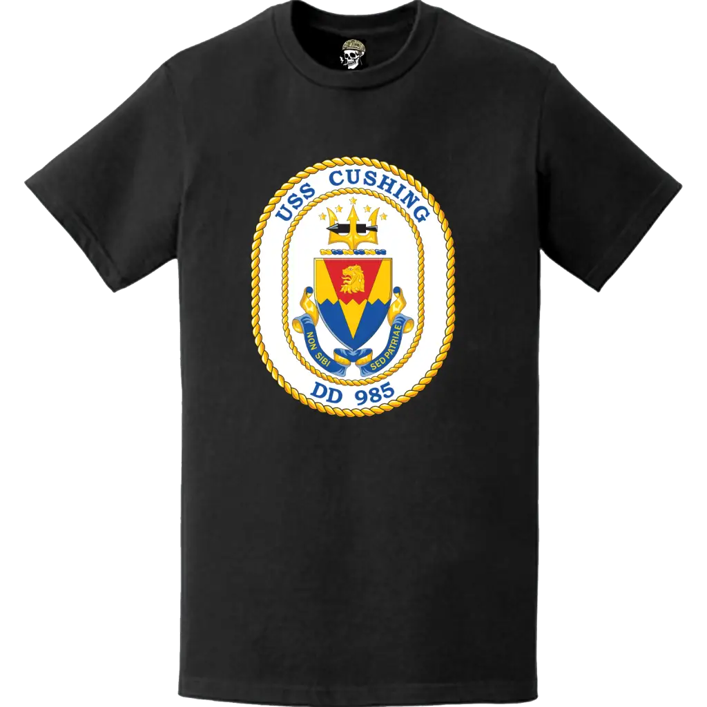 USS Cushing (DD-985) Ship's Crest Logo T-Shirt Tactically Acquired   