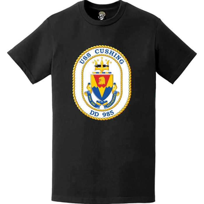 USS Cushing (DD-985) Ship's Crest Logo T-Shirt Tactically Acquired   