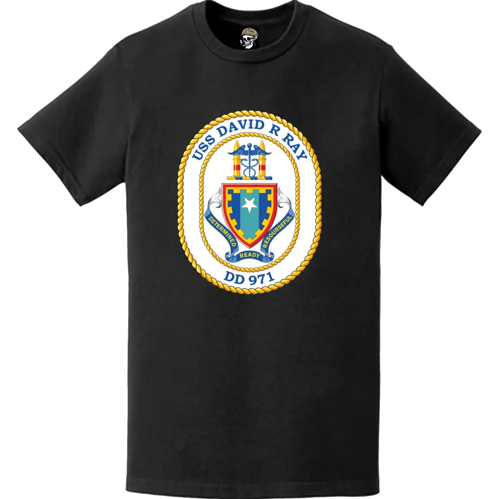 USS David R. Ray (DD-971) Ship's Crest Logo T-Shirt