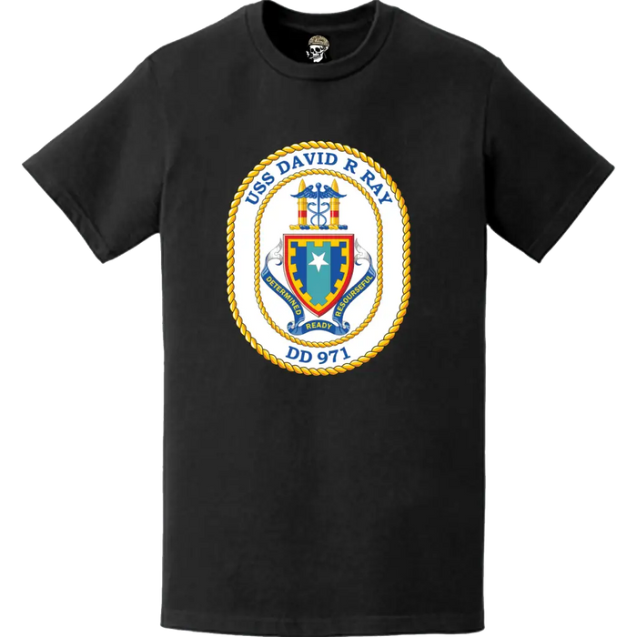 USS David R. Ray (DD-971) Ship's Crest Logo T-Shirt Tactically Acquired   