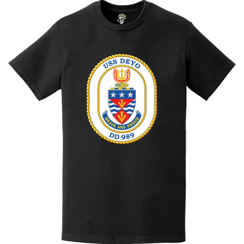 USS Deyo (DD-989) Ship's Crest Logo T-Shirt