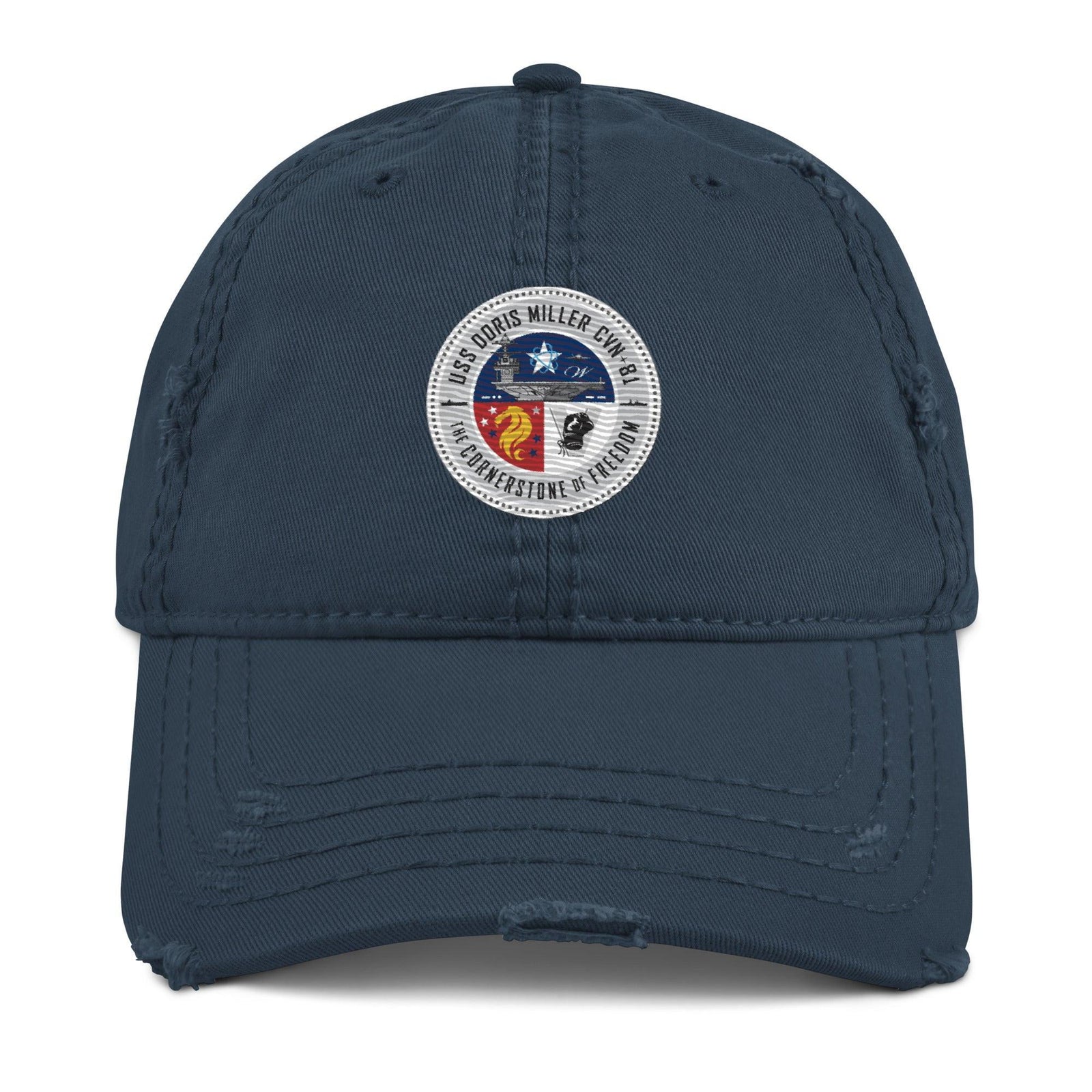 USS Doris Miller (CVN-81) Embroidered Distressed Dad Hat Tactically Acquired Navy  