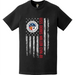USS Doris Miller CVN-81 Patriotic Ship's Crest Logo American Flag T-Shirt Tactically Acquired   