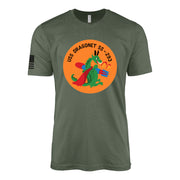 USS Dragonet (SS-293) Balao-Class Submarine T-Shirt - Military Green