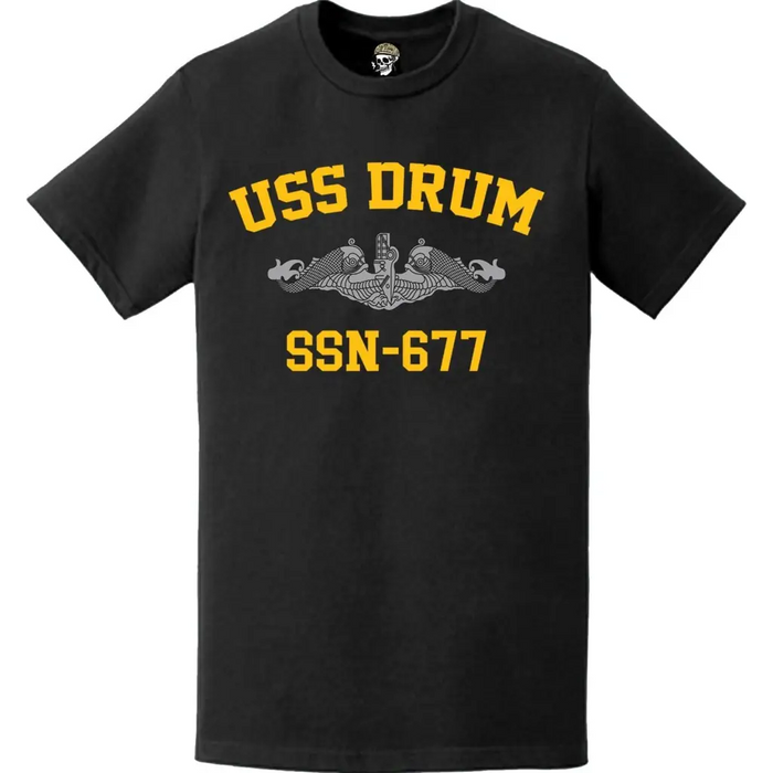 USS Drum (SSN-677) Submarine T-Shirt Tactically Acquired   