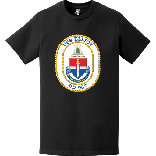 USS Elliot (DD-967) Ship's Crest Logo T-Shirt Tactically Acquired   