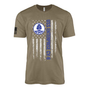 USS Enterprise CV-6 American Flag T-Shirt | Patriotic WW2 Navy Veteran
