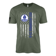 USS Enterprise CV-6 American Flag T-Shirt | Patriotic WW2 Navy Veteran