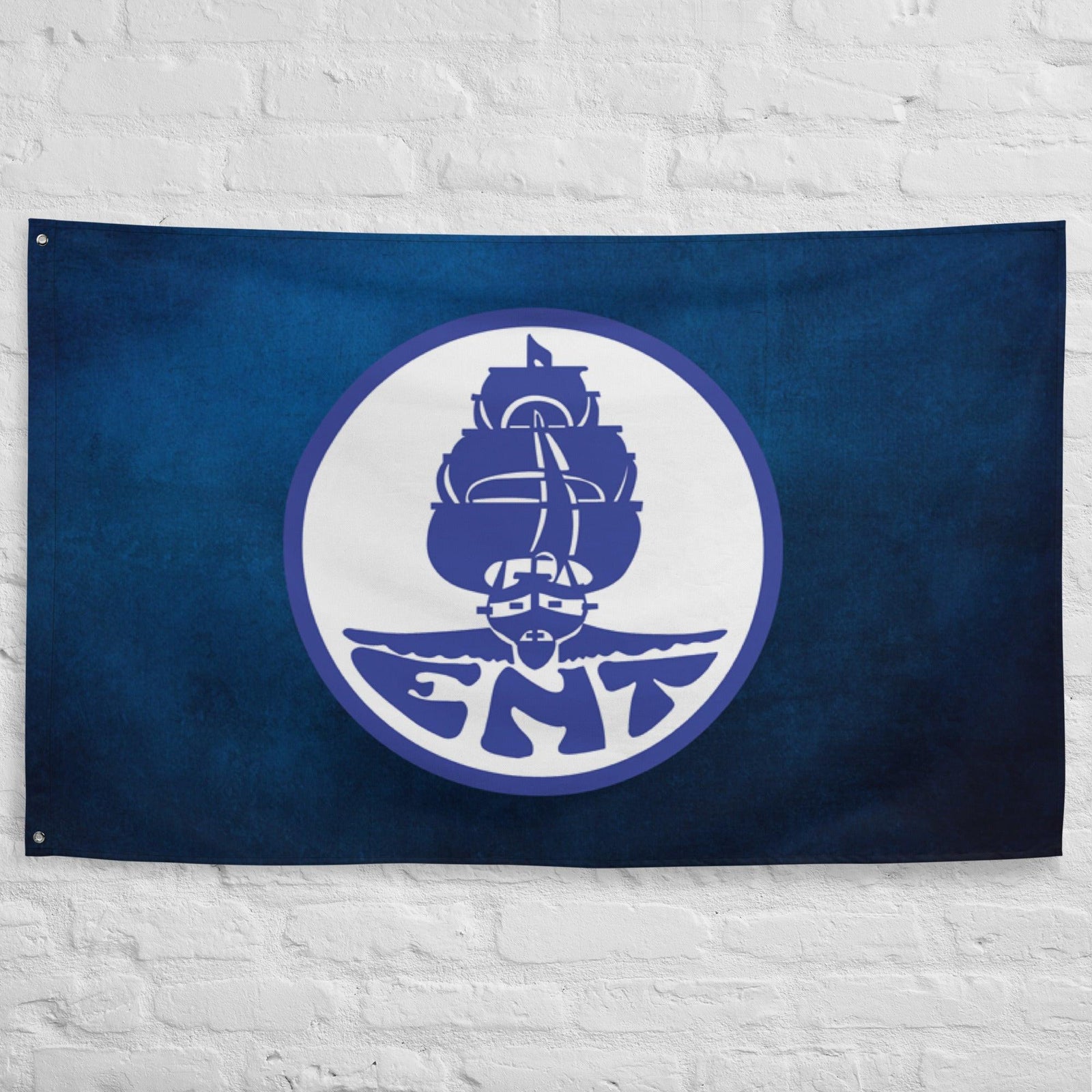 USS Enterprise CV-6 Big E WWII carrier flag hanging on wall