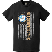 USS Enterprise (CVN-65) American Flag T-Shirt Tactically Acquired   