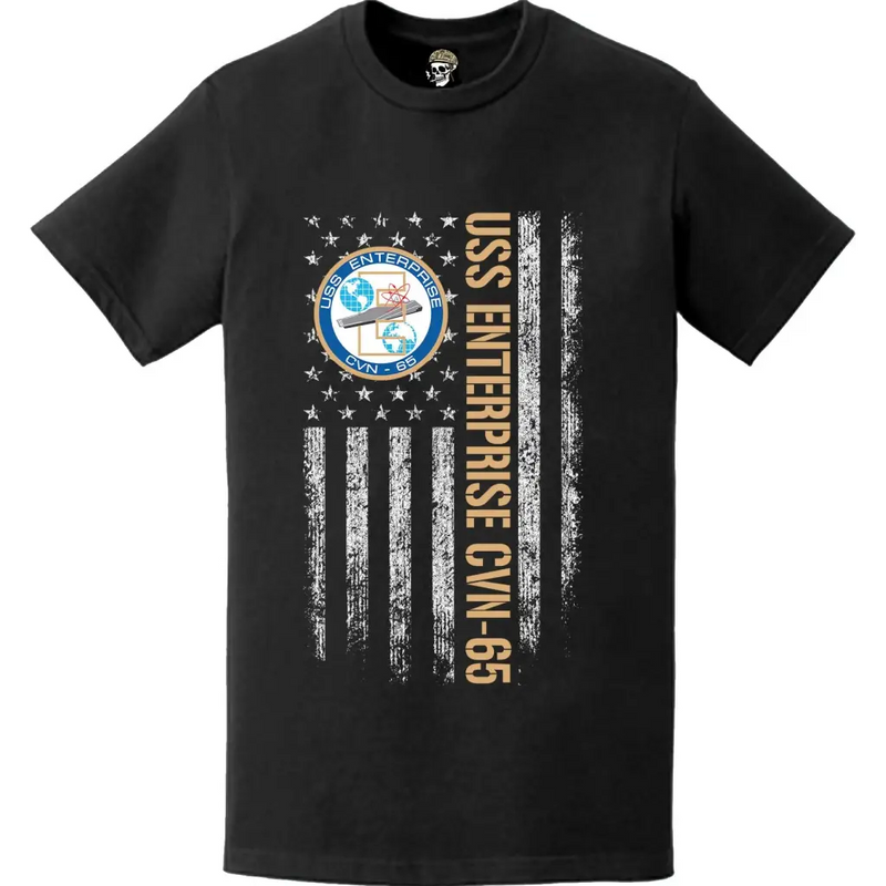 USS Enterprise (CVN-65) American Flag T-Shirt