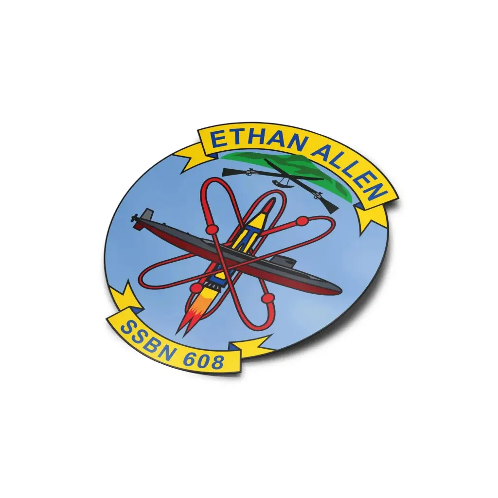 USS Ethan Allen (SSBN-608) Die-Cut Vinyl Sticker Decal Tactically Acquired   