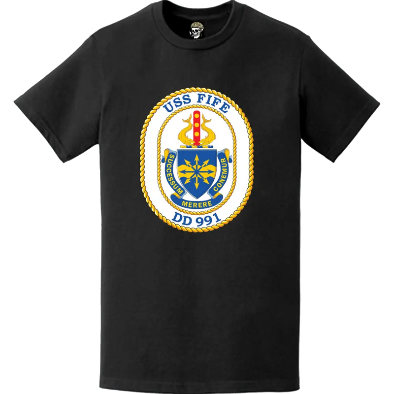 USS Fife (DD-991) Ship's Crest Logo T-Shirt