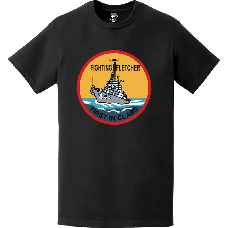 USS Fletcher (DD-445) Ship's Crest Logo T-Shirt