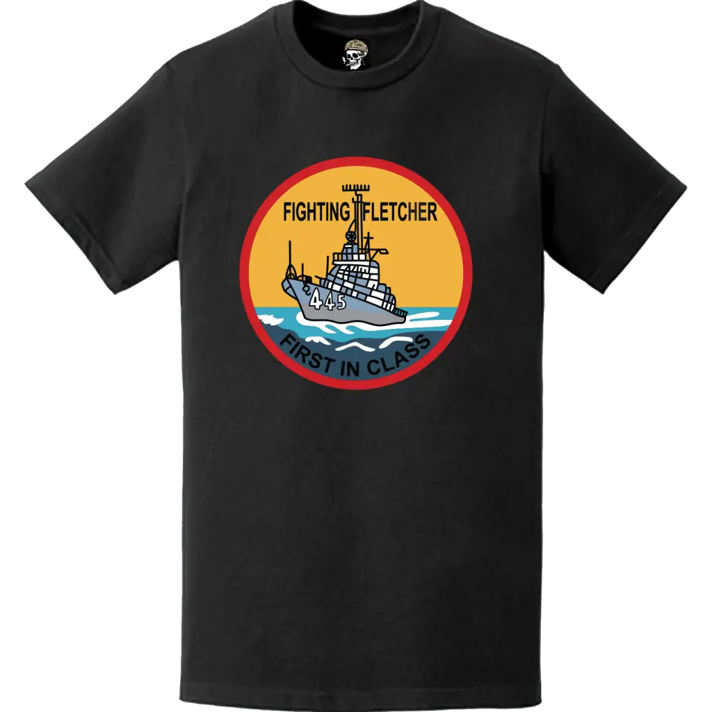 USS Fletcher (DD-445) Ship's Crest Logo T-Shirt Tactically Acquired   