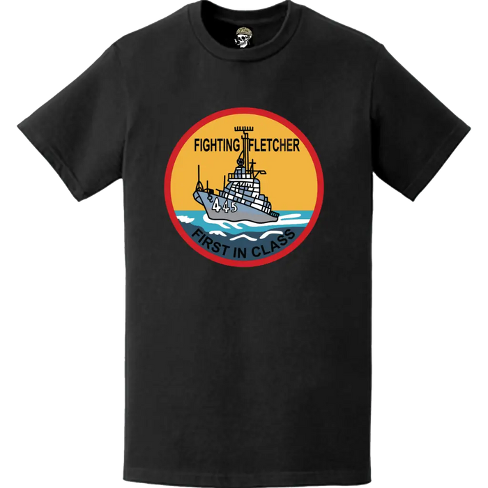 USS Fletcher (DD-445) Ship's Crest Logo T-Shirt Tactically Acquired   