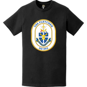 USS Fletcher (DD-992) Ship's Crest Logo T-Shirt Tactically Acquired   