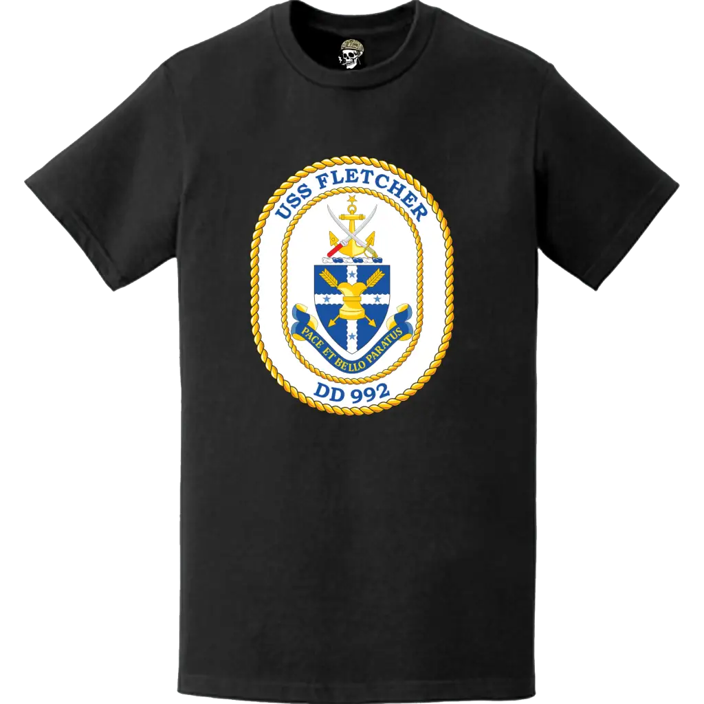 USS Fletcher (DD-992) Ship's Crest Logo T-Shirt Tactically Acquired   