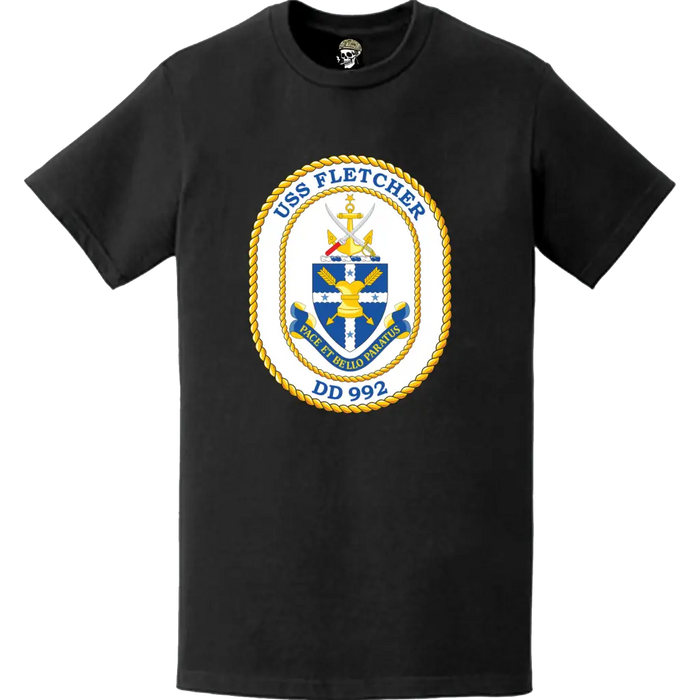 USS Fletcher (DD-992) Ship's Crest Logo T-Shirt Tactically Acquired   