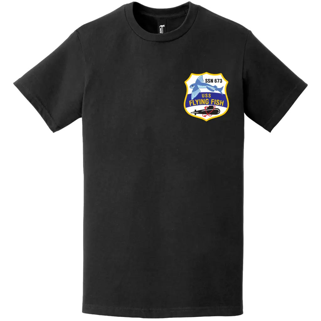 USS Flying Fish (SSN-673) Submarine Logo T-Shirt Tactically Acquired   