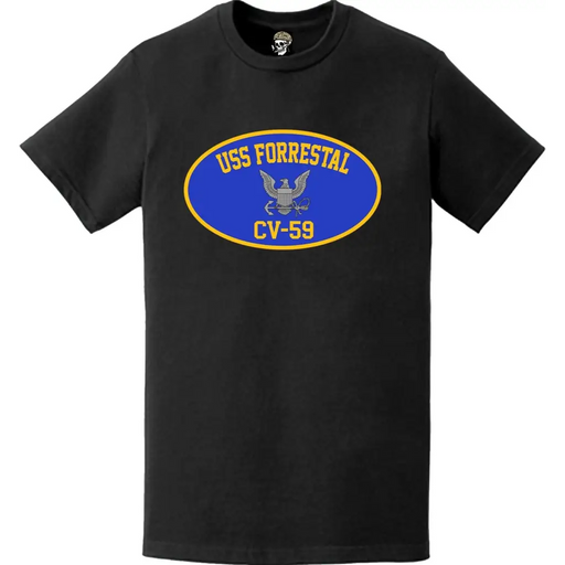 USS Forrestal (CV-59) Aircraft Carrier T-Shirt Tactically Acquired   