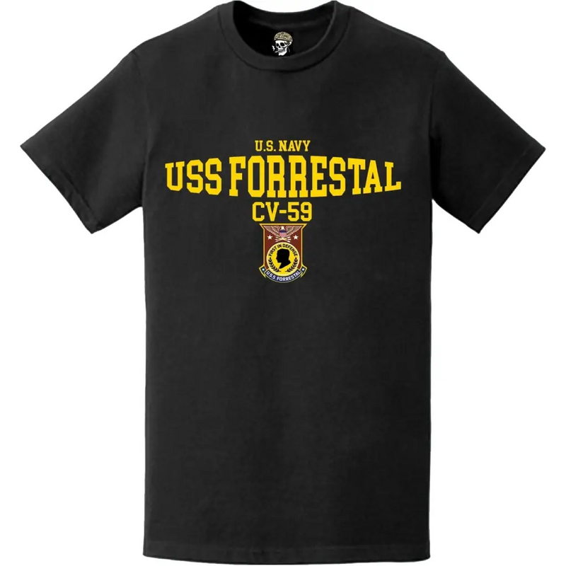 USS Forrestal (CV-59) Bulge Emblem T-Shirt