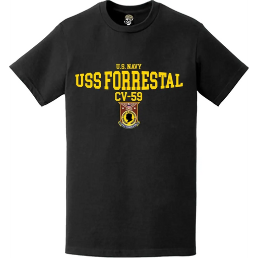 USS Forrestal (CV-59) Bulge Emblem T-Shirt Tactically Acquired   