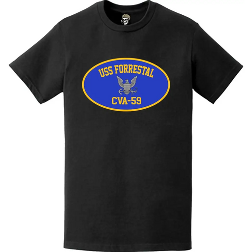 USS Forrestal (CVA-59) Aircraft Carrier T-Shirt Tactically Acquired   