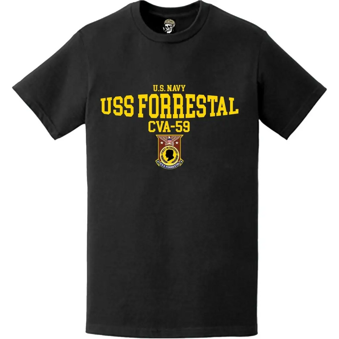 USS Forrestal (CVA-59) Bulge Emblem T-Shirt Tactically Acquired   