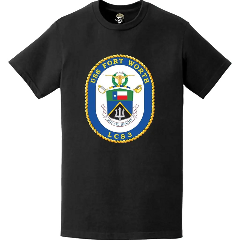 USS Fort Worth (LCS-3) Ship's Crest Logo Emblem T-Shirt