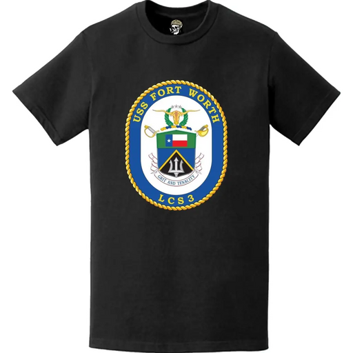 USS Fort Worth (LCS-3) Ship's Crest Logo Emblem T-Shirt Tactically Acquired   