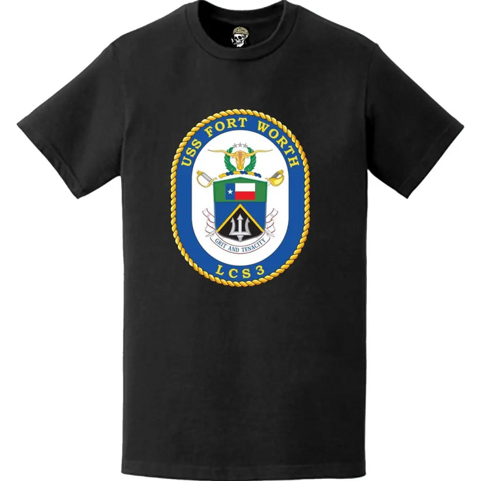 USS Fort Worth (LCS-3) Ship's Crest Logo Emblem T-Shirt Tactically Acquired   