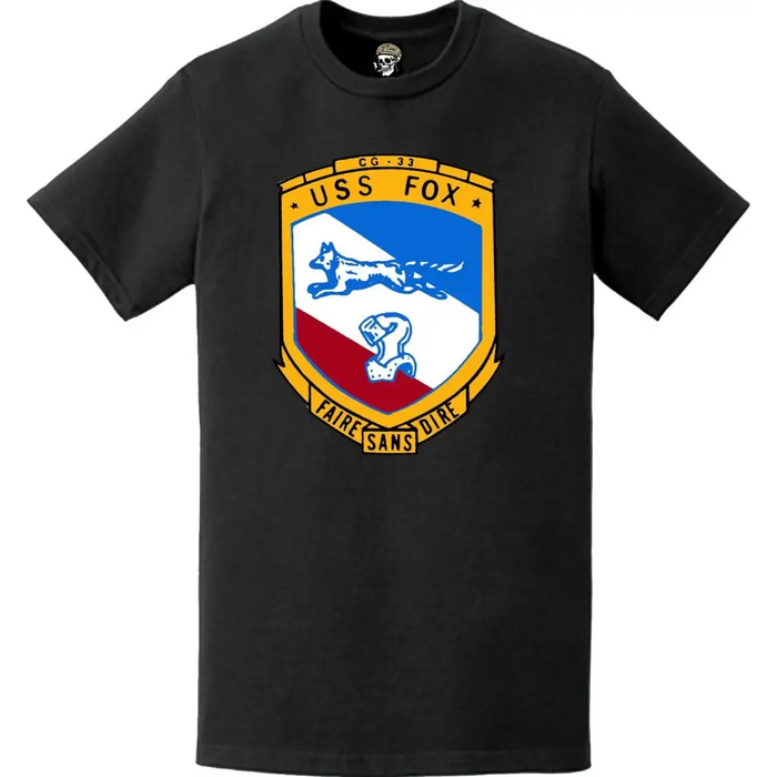 USS Fox (CG-33) Ship's Crest Logo T-Shirt Tactically Acquired   