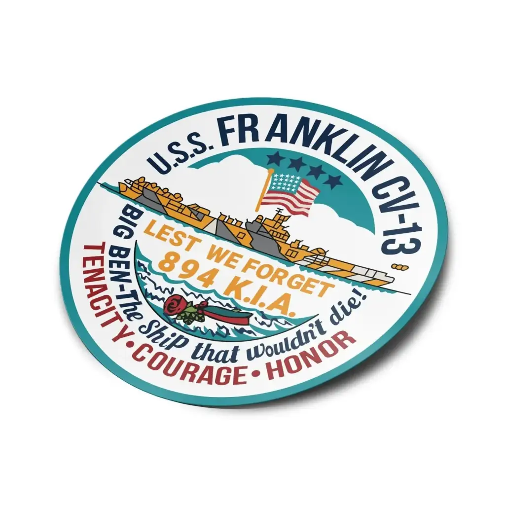 USS Franklin (CV-13) Die-Cut Vinyl Sticker Decal Tactically Acquired   