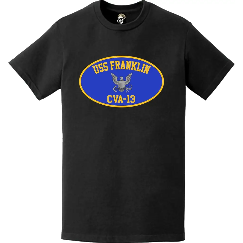 USS Franklin (CVA-13) Aircraft Carrier T-Shirt Tactically Acquired   