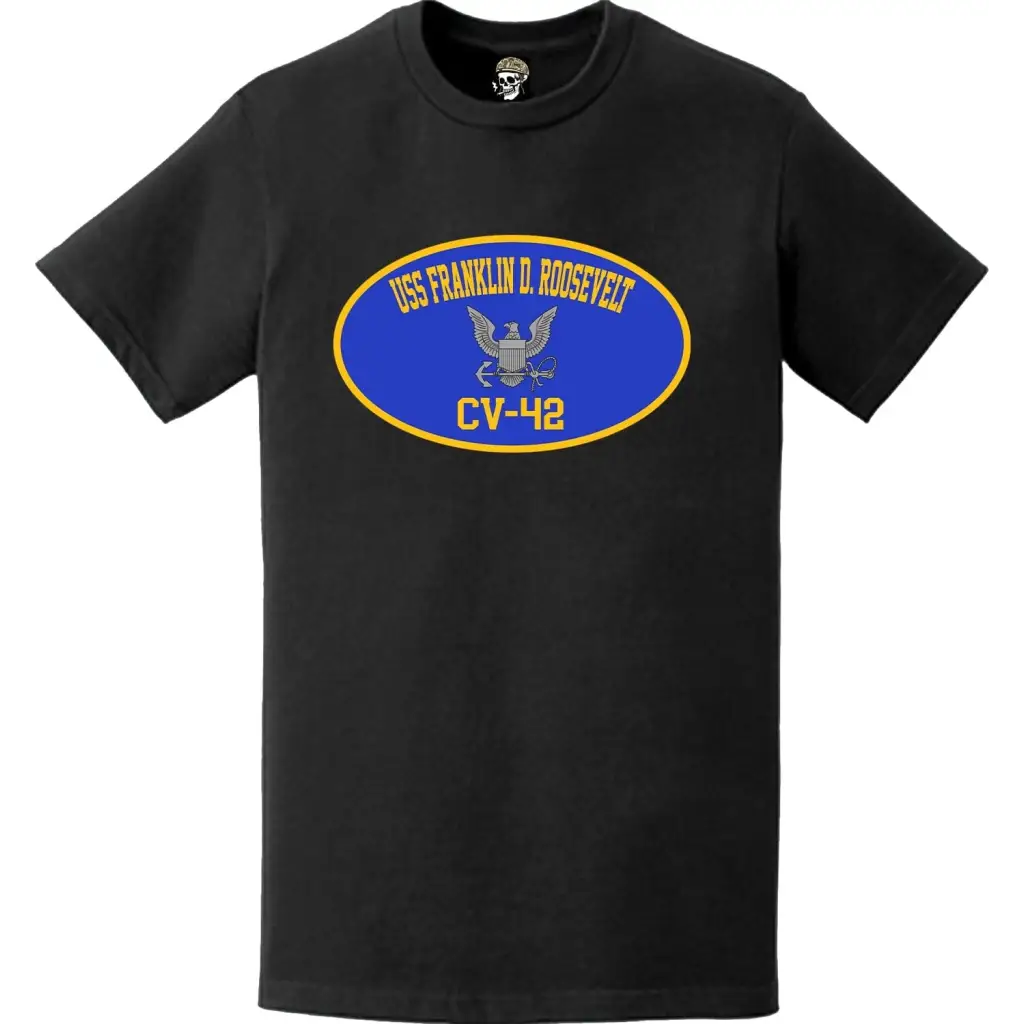 USS Franklin D. Roosevelt (CV-42) Aircraft Carrier T-Shirt Tactically Acquired   