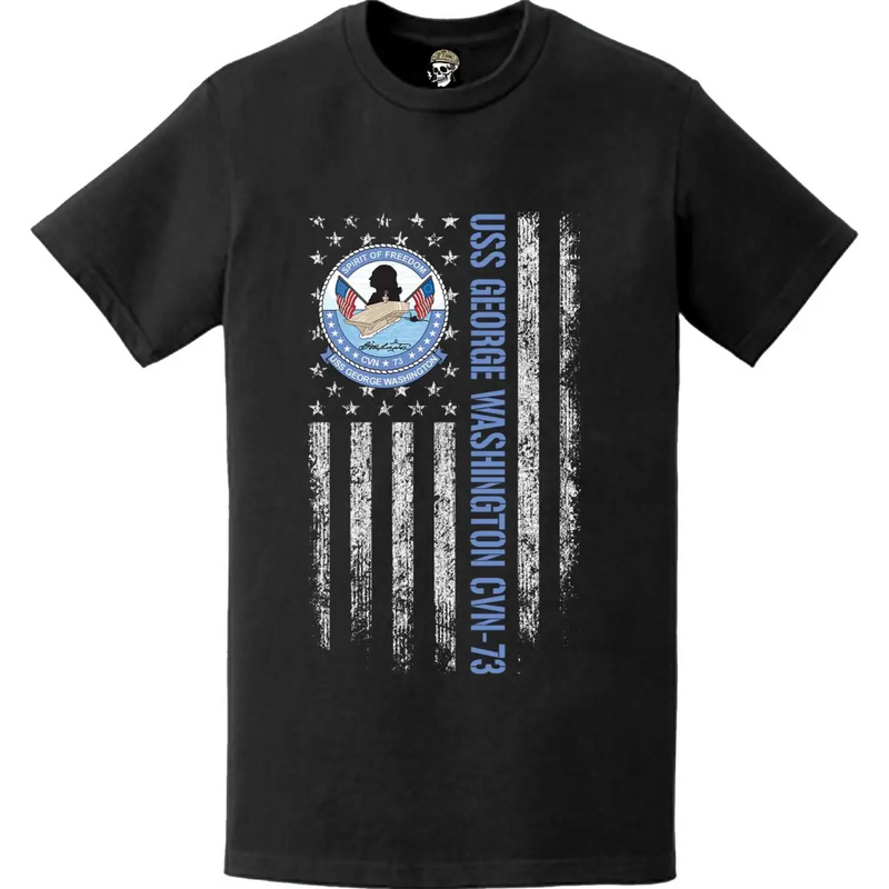 USS George Washington (CVN-73) American Flag T-Shirt